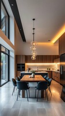 Fototapeta premium modern dining room with table