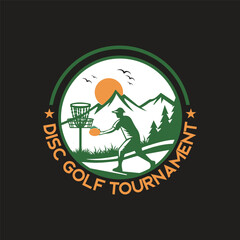 Disc golf logo and t-shirt design