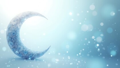 Enchanted Crescent Moon: A Celestial Winter's Tale