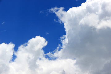 Blue sky with clouds background. It's beautiful and natural.