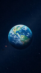 Obraz premium planet earth in space close starry background cosmic solar stars the world, with white tones