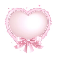 PNG Heart label in centerromantic ribbon pink.