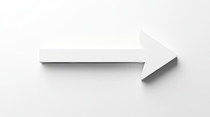 Thin white arrow pointing right, centered on a plain white background
