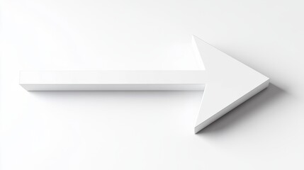 Thin white arrow pointing right, centered on a plain white background
