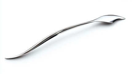 Curved arrow icon with metal and white isolated on white background