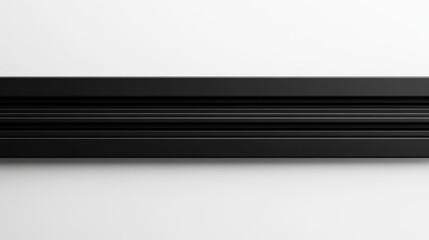 Two parallel black straight lines horizontally placed on a white background