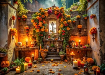 Fototapeta premium Day of the Dead Altar: Urban Exploration in Mexico City