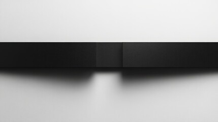 Two parallel black straight lines horizontally placed on a white background