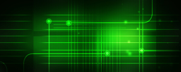 2d illustration Abstract futuristic electronic circuit technology background
