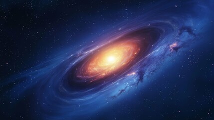 Obraz premium Captivating Spiral Galaxy Swirling with Starry Beauty and Celestial Wonders in the Vastness of the Universe