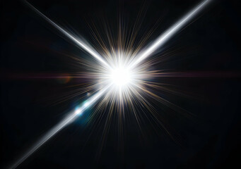 Radiant Starburst Light in Dark Space Resonating with Cosmic Energy and Illumination