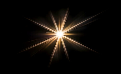 Fototapeta premium Radiant Light Burst Against Dark Backdrop, Subtle Glow of Bright Illumination in the Center