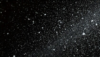 Obraz premium Generated image Snowfall on black background