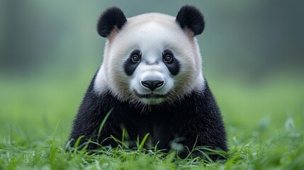 Obraz premium Panda on White Background. Generative AI