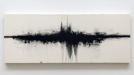 A single horizontal black straight line running infinitely across a white canvas