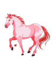 Horse heart vector image white background