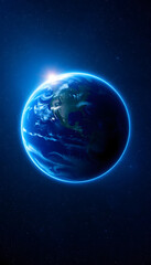 Obraz premium PNG Blue planet earth space astronomy universe, with white tones