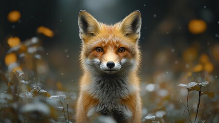 Obraz premium Majestic Fox in Natural Habitat. Generative AI