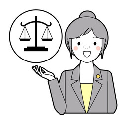 スーツを着た女性弁護士