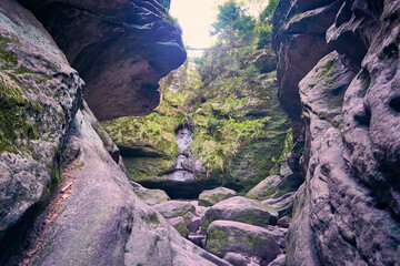 Wanderpfad Wilde Hölle in der Sächsischen Schweiz, Deutschland