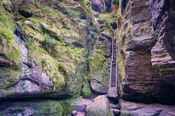 Wanderpfad Wilde Hölle in der Sächsischen Schweiz, Deutschland