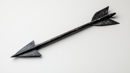 Thin black arrow with a dashed shaft pointing right on a white background 