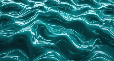 Obraz premium Water ripple pattern background in teal pattern background