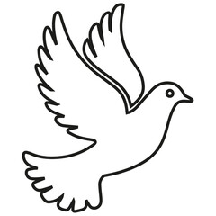 Dove outline icon vector design.