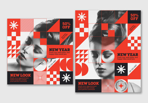 Stylish Geometric Social Media Layout Kit