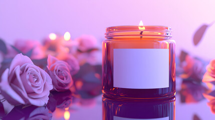 Romantic candle light with scent for living room and indoor enviornment 