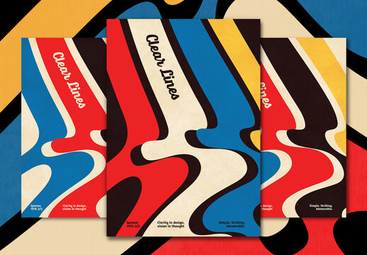 Minimalist Vintage Curves Poster Layout