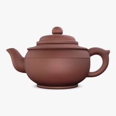 Elegant clay teapot in classic design showcases craftsmanship