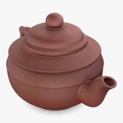 Elegant clay teapot in classic design showcases craftsmanship