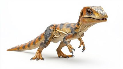 Velociraptor model isolated on white background. Generative AI