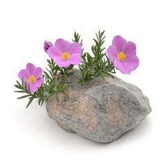 Rockrose 3D &ndash; Realistic 3D Render of a Beautiful Rockrose Flower, Detailed Texture and Natural Aesthetic, Perfect for Floral Design