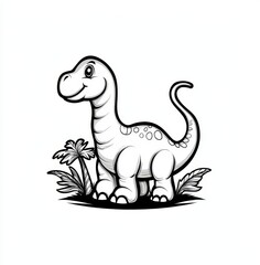 Fototapeta premium Dino - Sleek and Simple Logo - Contemporary Design