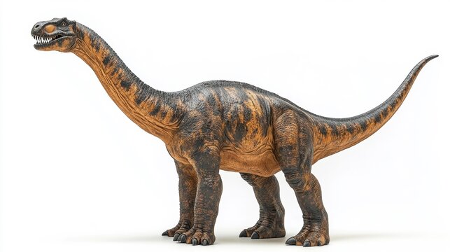 Camarasaurus Dinosaur Model on White Background. Generative AI