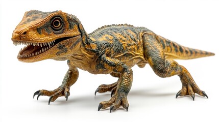 Obraz premium Hypsilophodon Dinosaur on White Background. Generative AI
