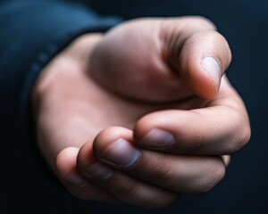 Obraz premium Open hand ready to receive or give support.