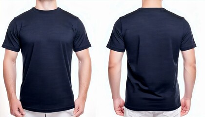 black t shirts mockup, blank shirts template on white background with clipping path. 