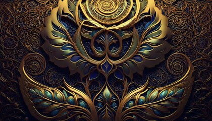 Golden Islamic pattern craft part 2