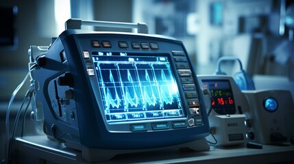 Obraz premium Modern medical devices used in patient diagnosis