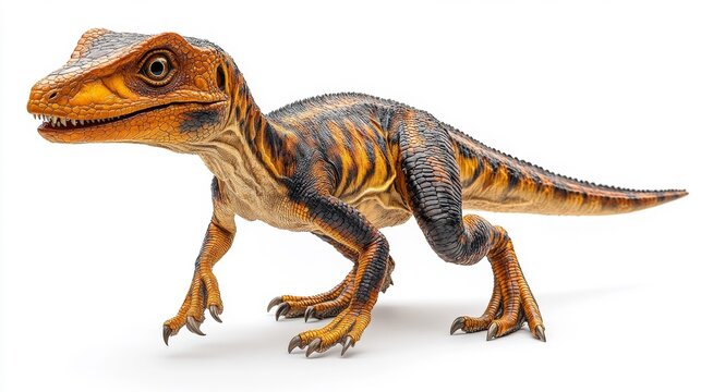 Deinonychus Dinosaur with Striking Details. Generative AI