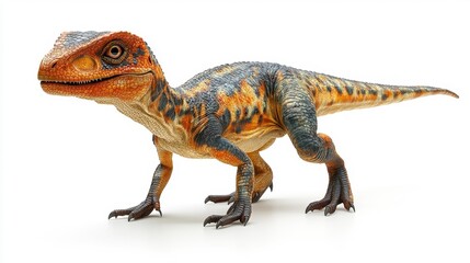 Obraz premium Eoraptor Dinosaur on White Background. Generative AI
