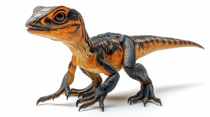 Obraz premium Coelophysis Dinosaur on White Background. Generative AI