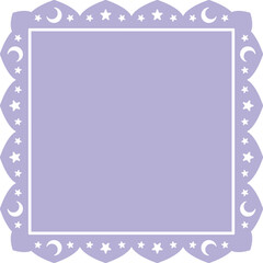 かわいいレースのフレーム　パープル