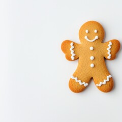 An elegant Christmas angel cookie, showcased on a white background.