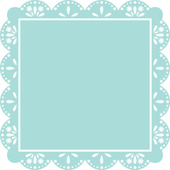 かわいいレースのフレーム　グリーン