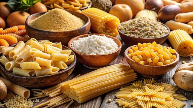 Delicious Starch-Filled Foods: A Culinary Delight - High-Resolution Stock Photo