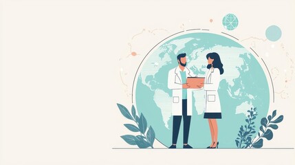 Obraz premium NGO founder resolving funding gaps for a global health initiative, blending ambition with practicality, strategy, vision, problemsolving